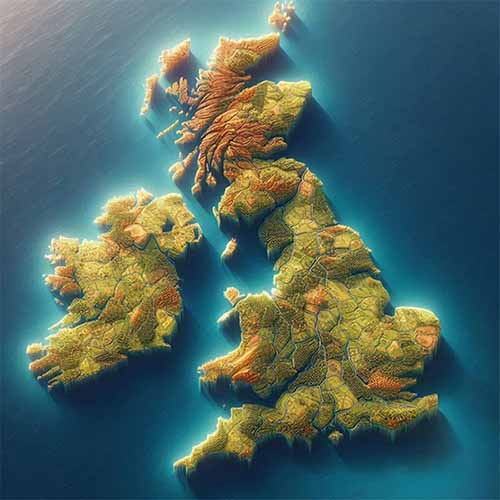 Coal-Drop Delivery UK map